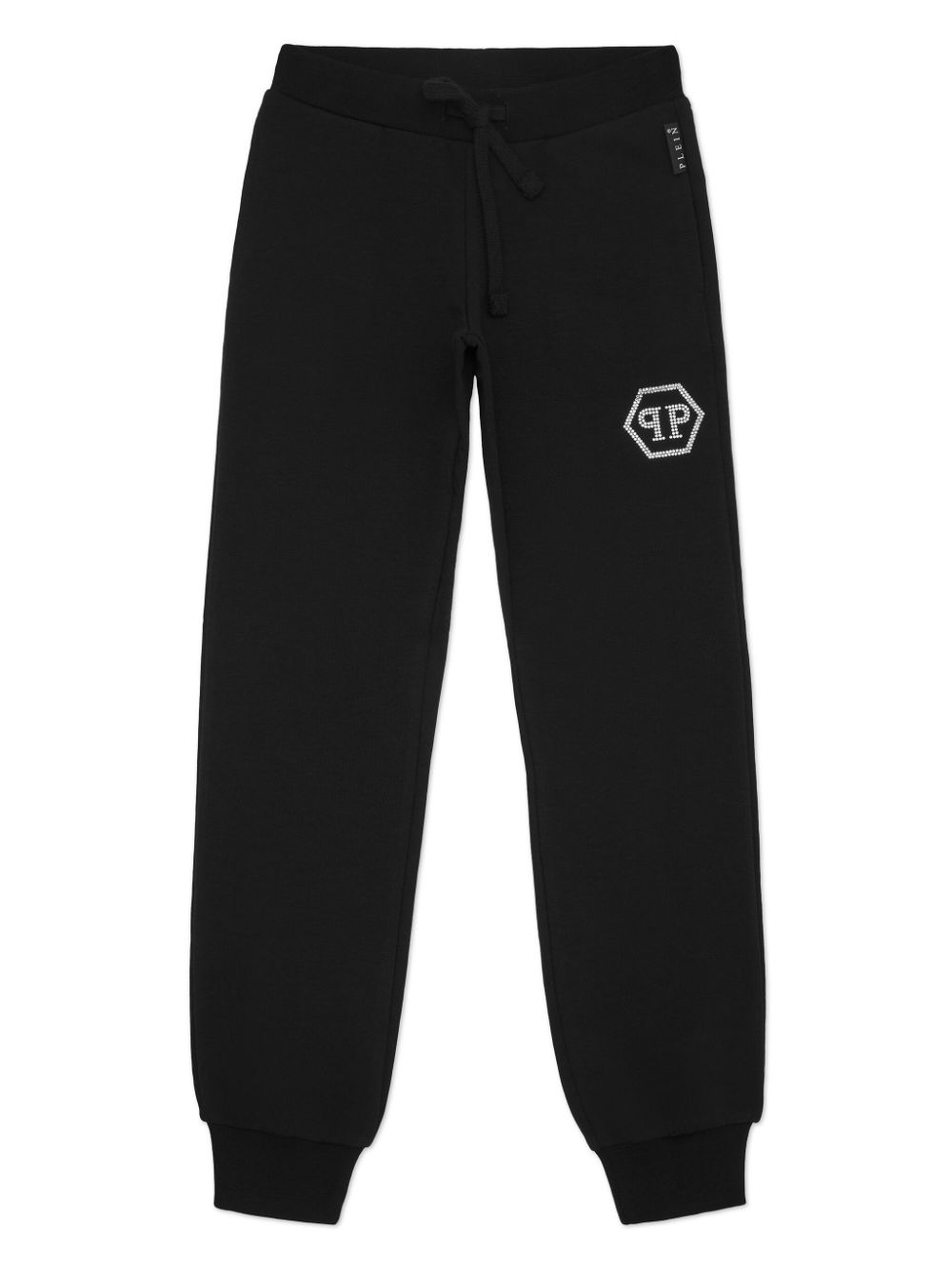 Philipp Plein Junior Trainingsbroek met logo van studs Zwart