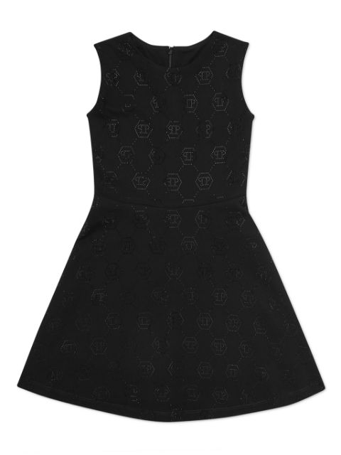 Philipp Plein Junior monogram-studded dress