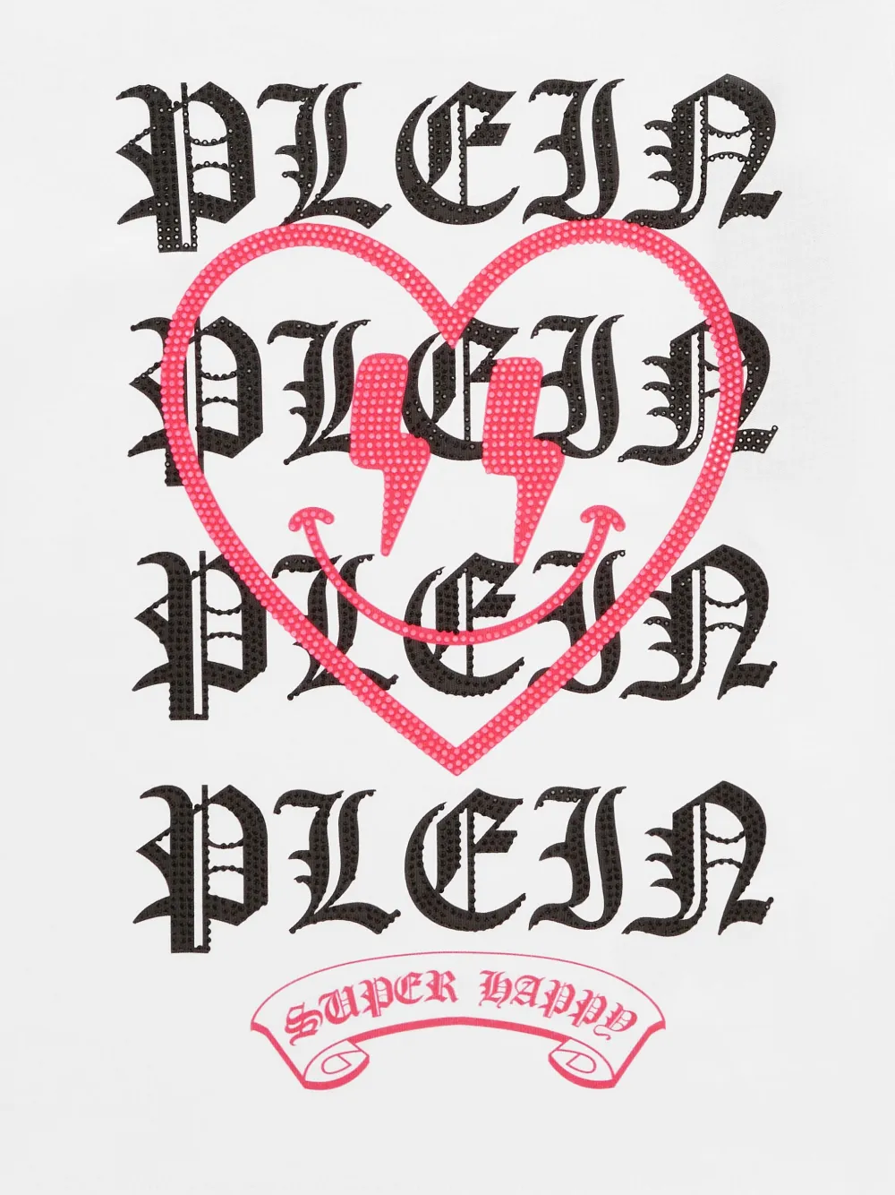 Philipp Plein Junior T-shirt met hartprint Wit