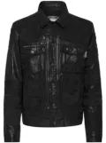 Philipp Plein zipped denim jacket - Black