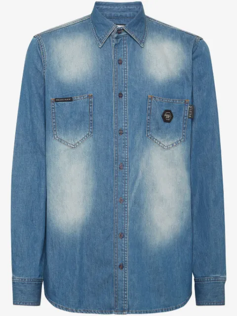 Philipp Plein camisa con motivo Skull