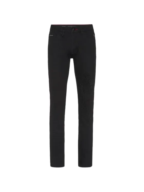 Philipp Plein jeans Super Straight on detalle de dragónc