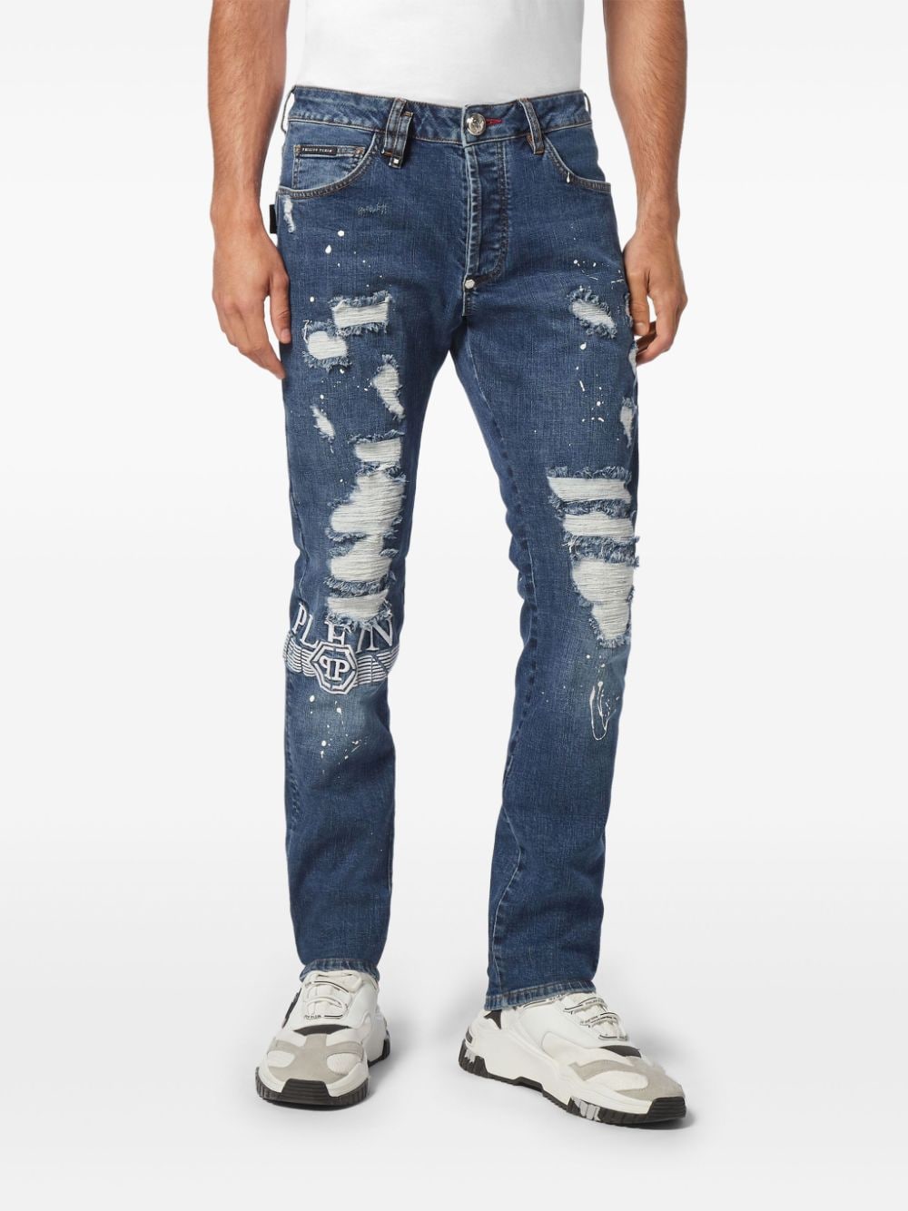 Shop Philipp Plein Super-straight Jeans In Blue