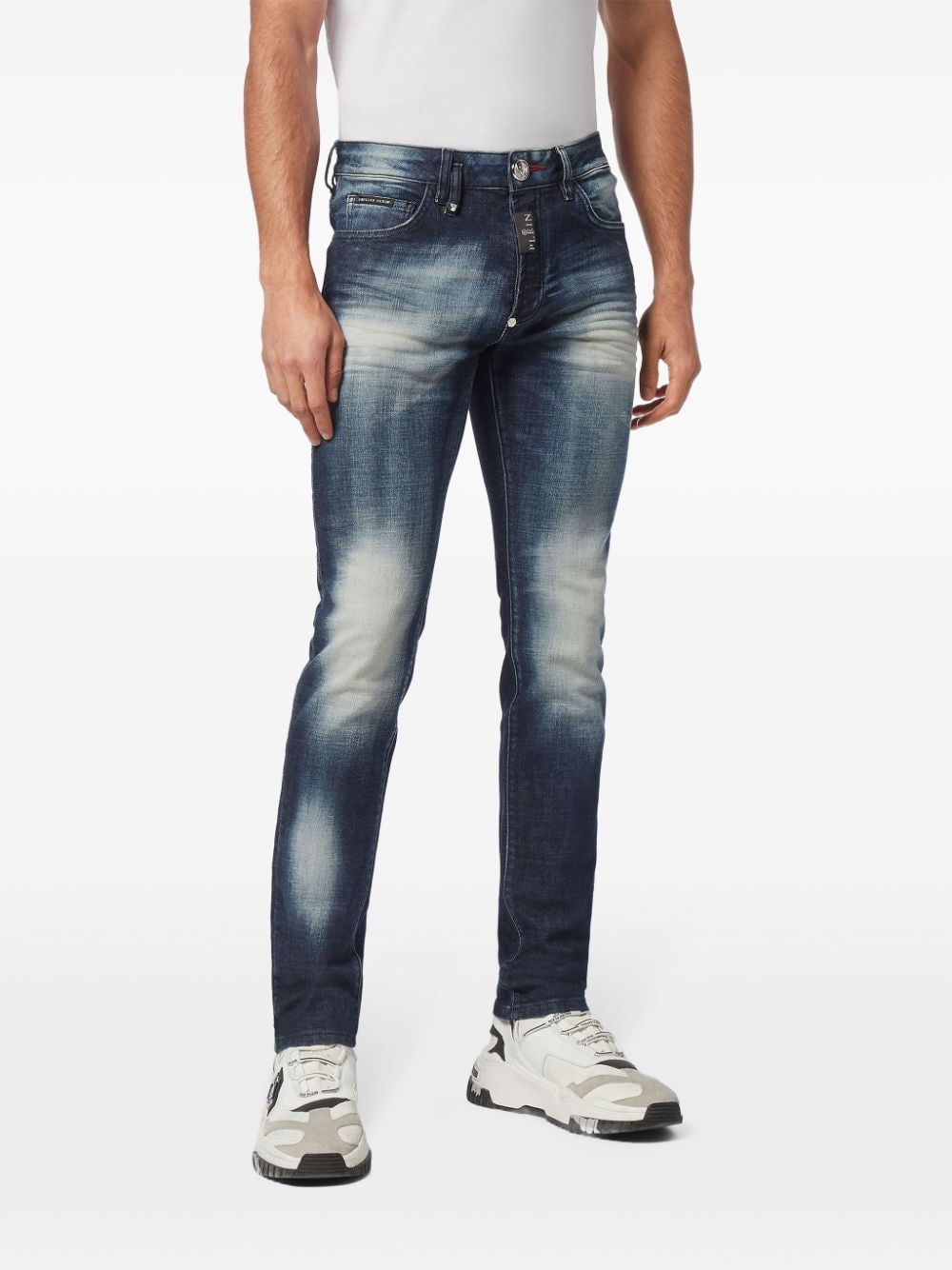 Shop Philipp Plein Stonewashed Denim In Blue