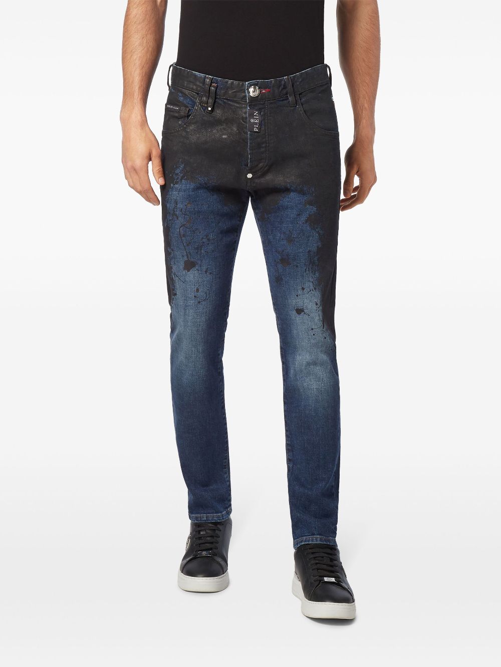 Philipp Plein logo-applique skinny jeans Men