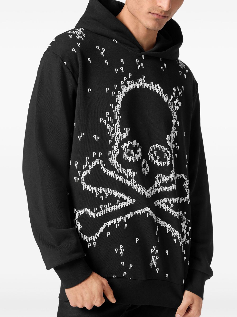 Philipp Plein logo-print long-sleeve hoodie Men