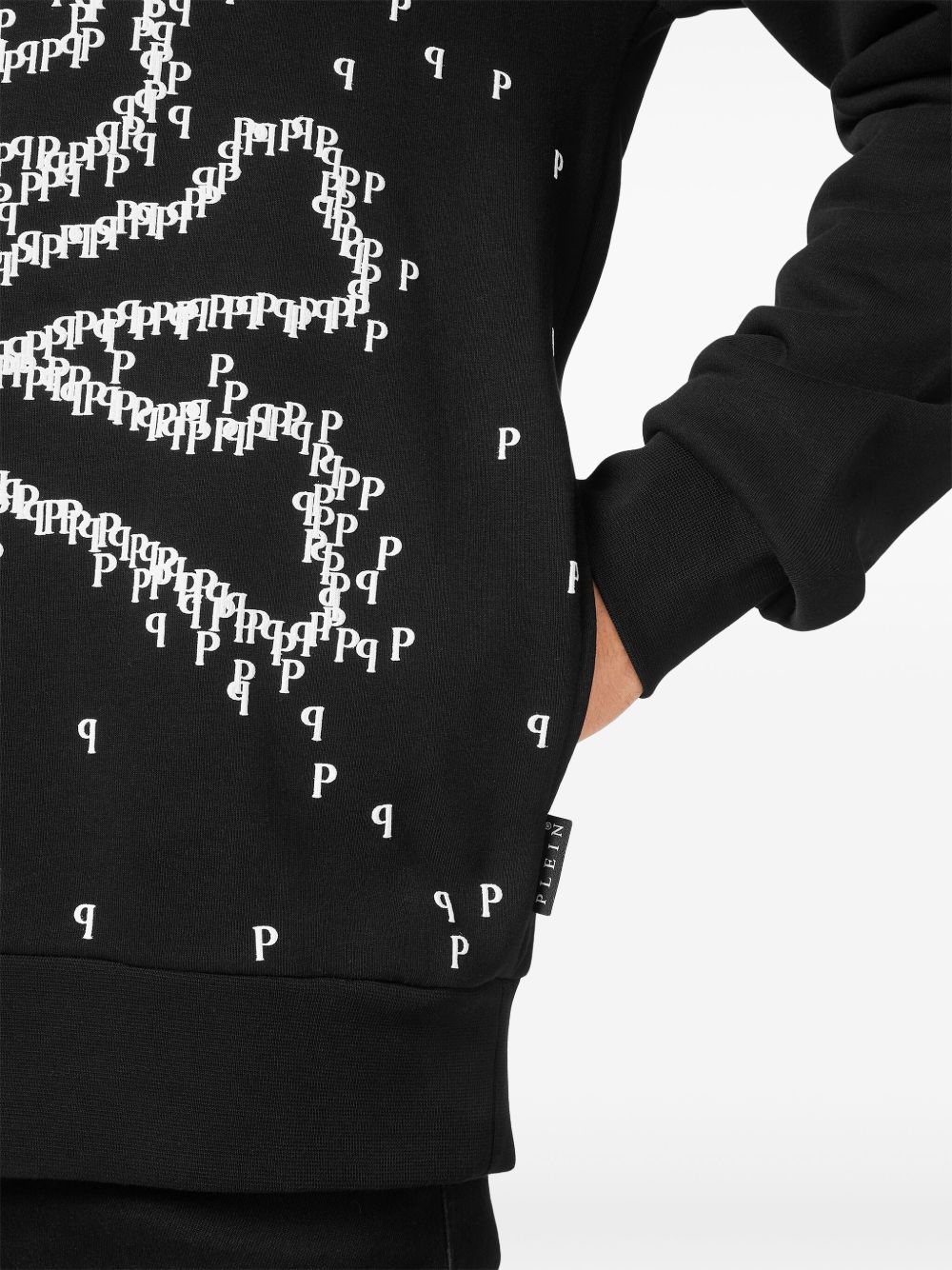 Philipp Plein logo-print long-sleeve hoodie Men