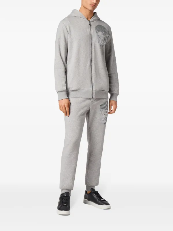 Philipp Plein スカル ジップアップパーカー Philipp Plein スカル ジップアップ パーカー | グレー