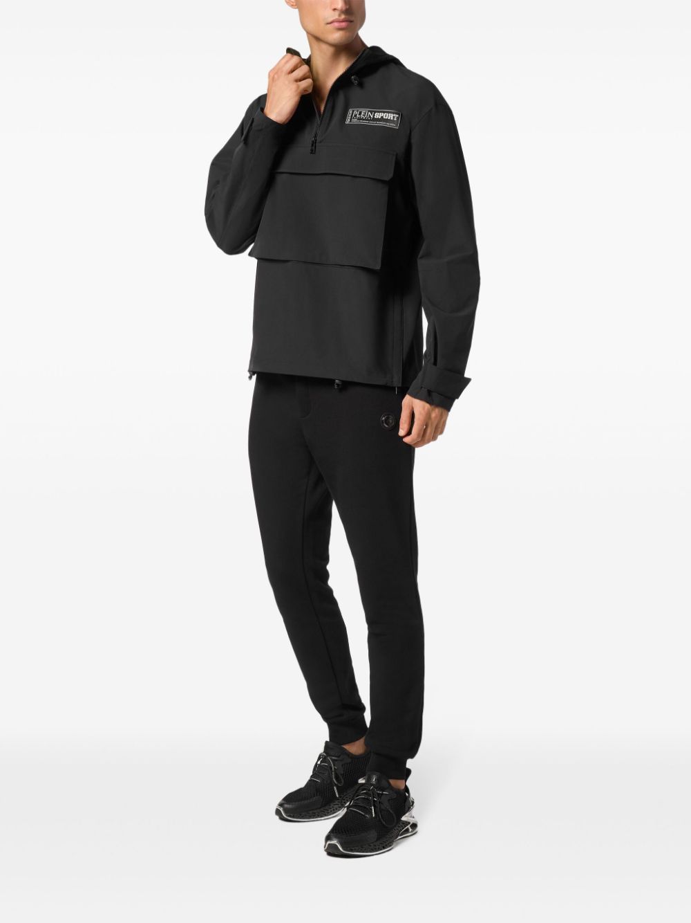 Plein Sport K-way hoodie - Zwart