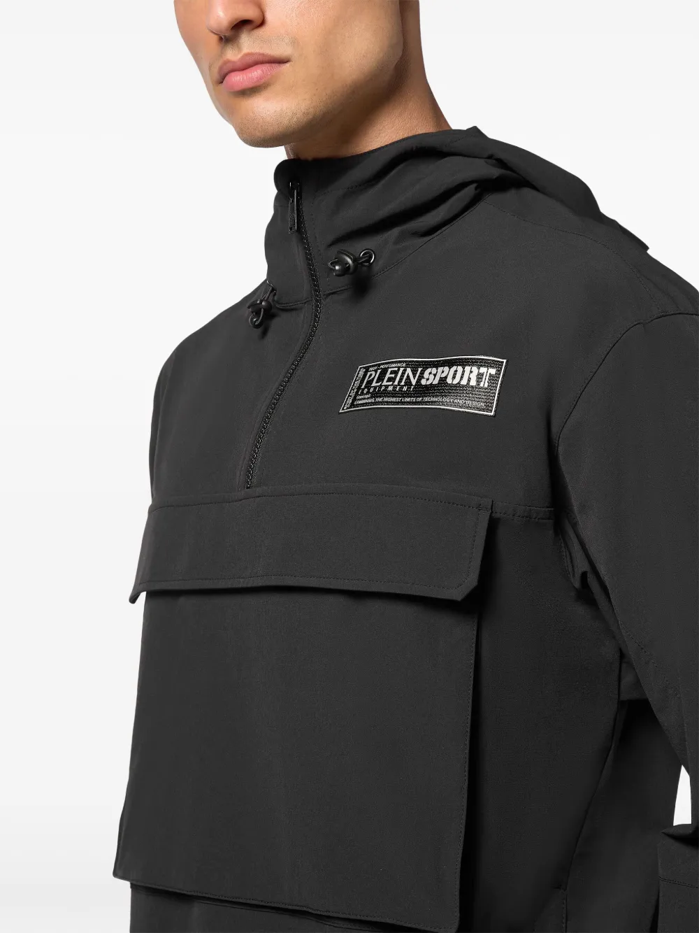 Plein Sport K-way hoodie Zwart