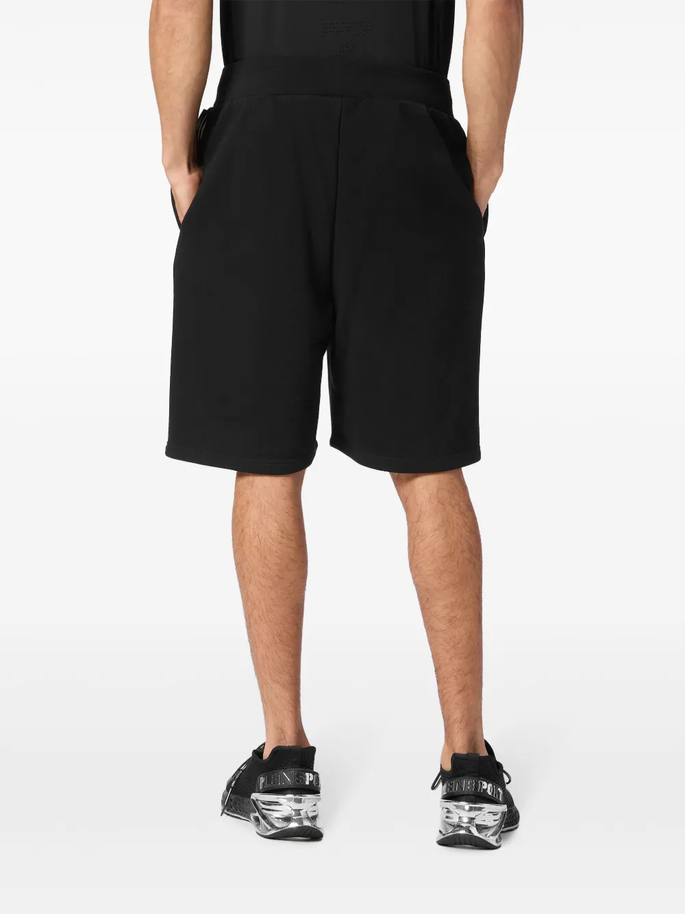 Plein Sport Trainingsshorts met logopatch Zwart