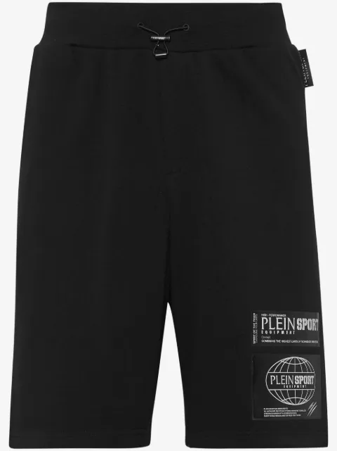 Plein Sport logo-patch track shorts