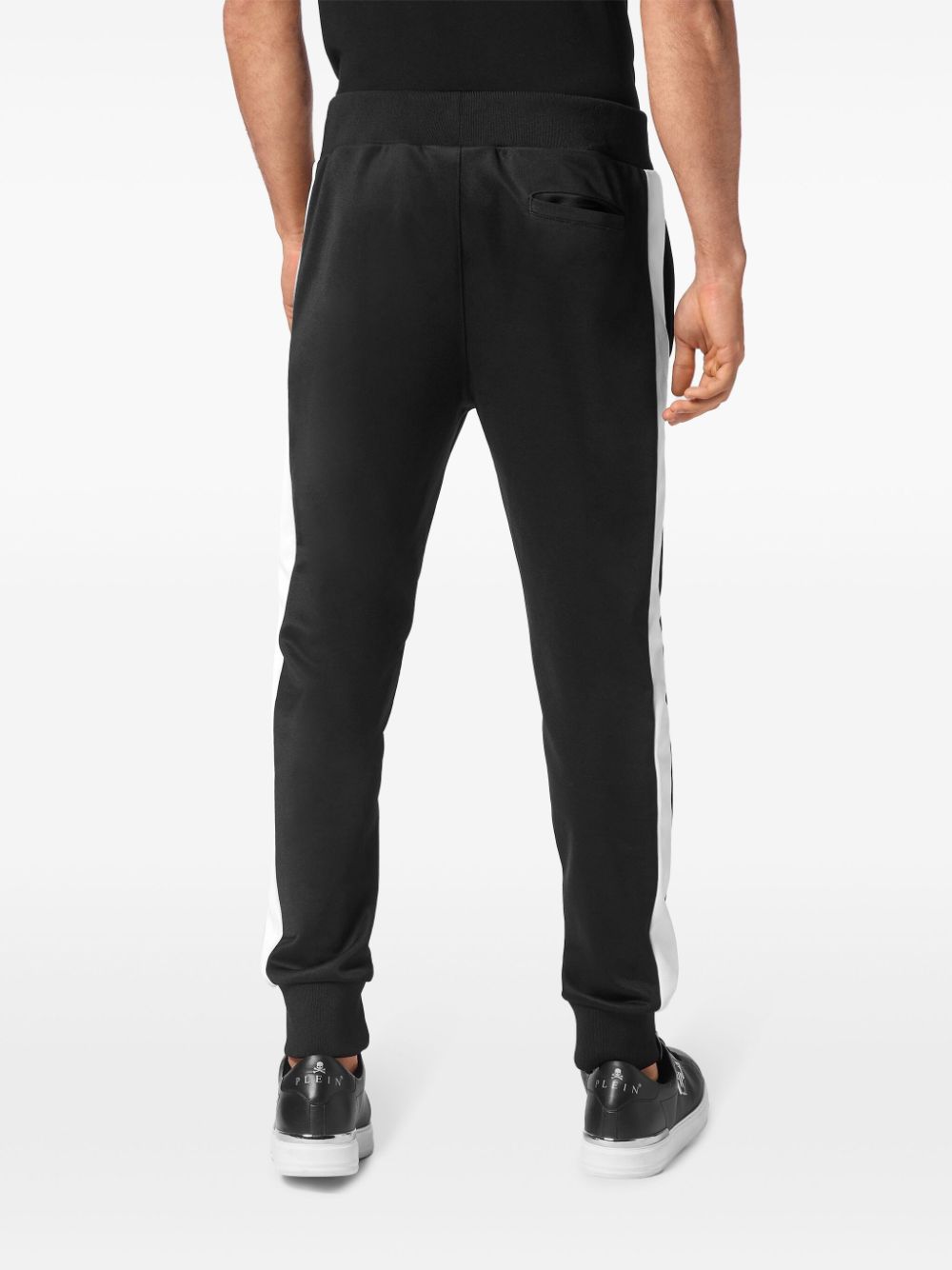 Shop Philipp Plein Skull & Bones Track Pants In Black