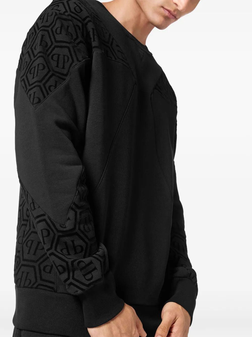 Philipp Plein Sweater met monogram Zwart