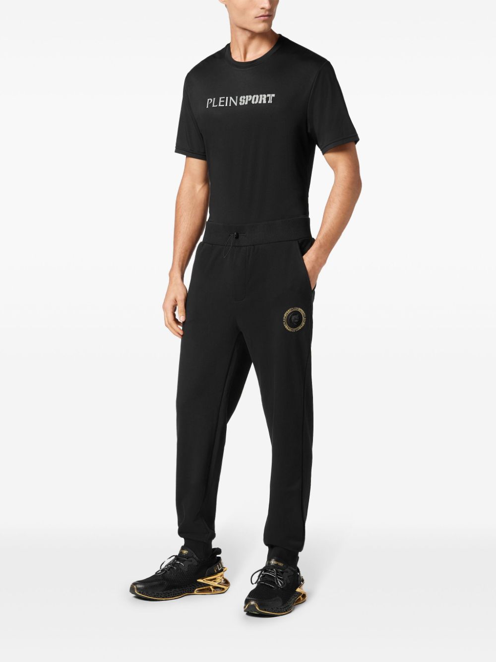 Plein Sport logo-print track pants - Zwart