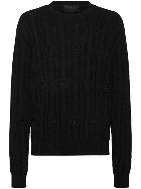 Philipp Plein logo-embroidered jumper Men