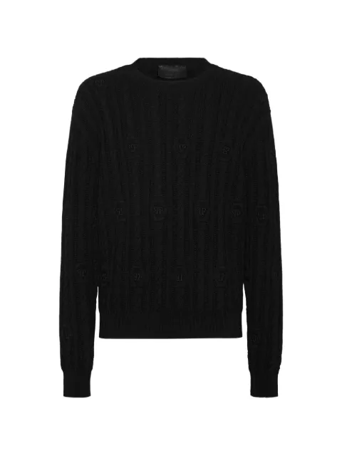 Philipp Plein logo-embroidered jumper 