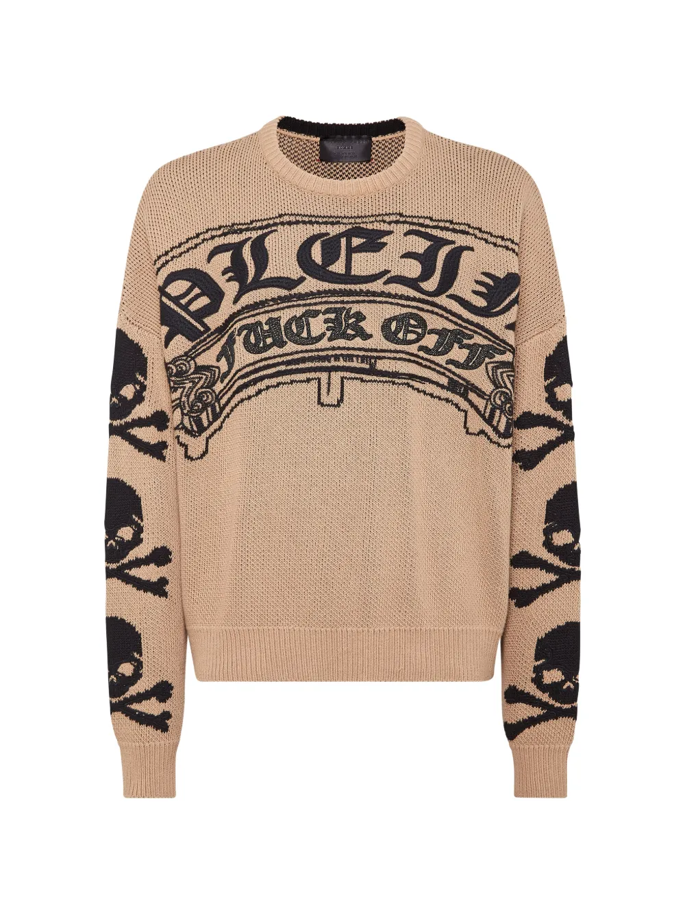 Philipp Plein logo-embroidered crew-neck sweater - Toni neutri