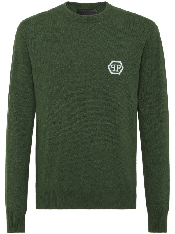 Philipp Plein Hexagon Sweater Green FARFETCH VN