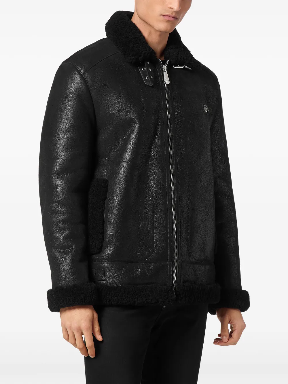 Philipp Plein Lammy bikerjack Zwart