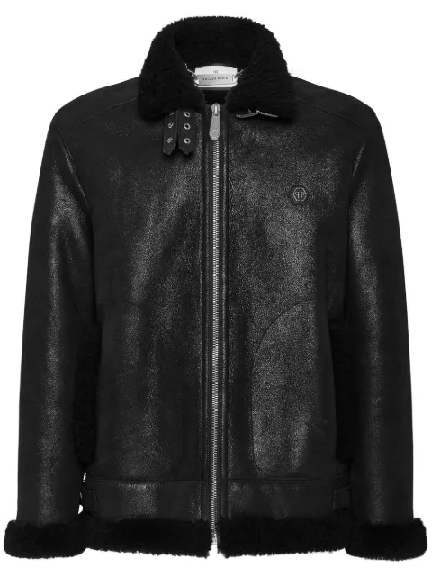 Philipp Plein shearling biker jacket