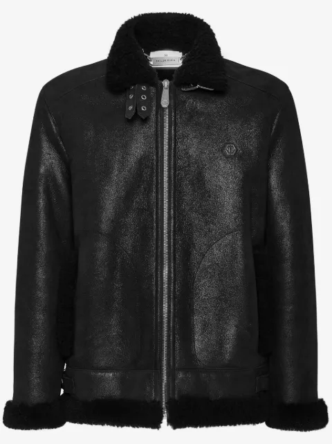 Philipp Plein shearling biker jacket
