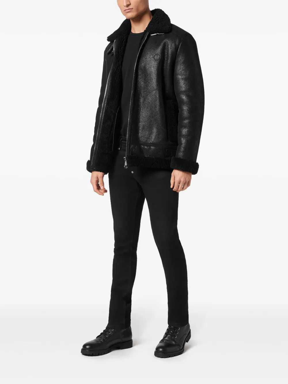 Philipp Plein Lammy bikerjack Zwart