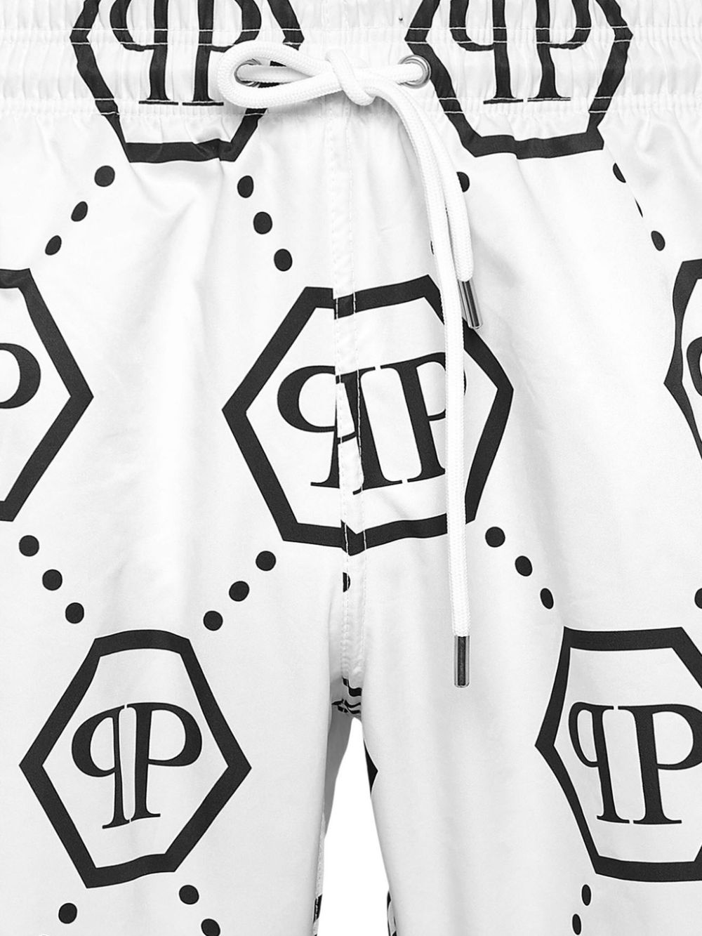 Philipp Plein monogram pattern swim shorts - Wit