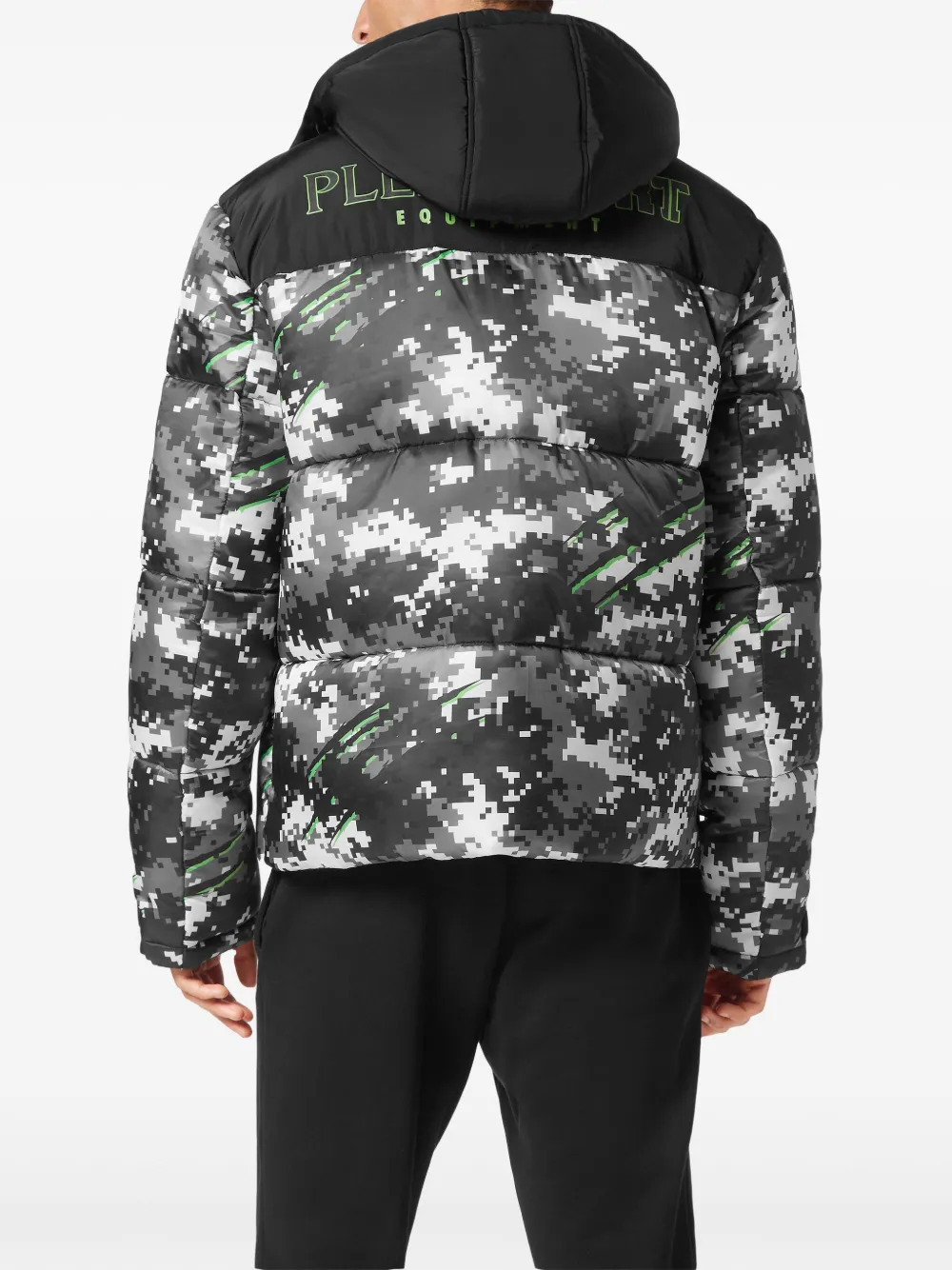 Plein Sport Pixel donsjack Zwart