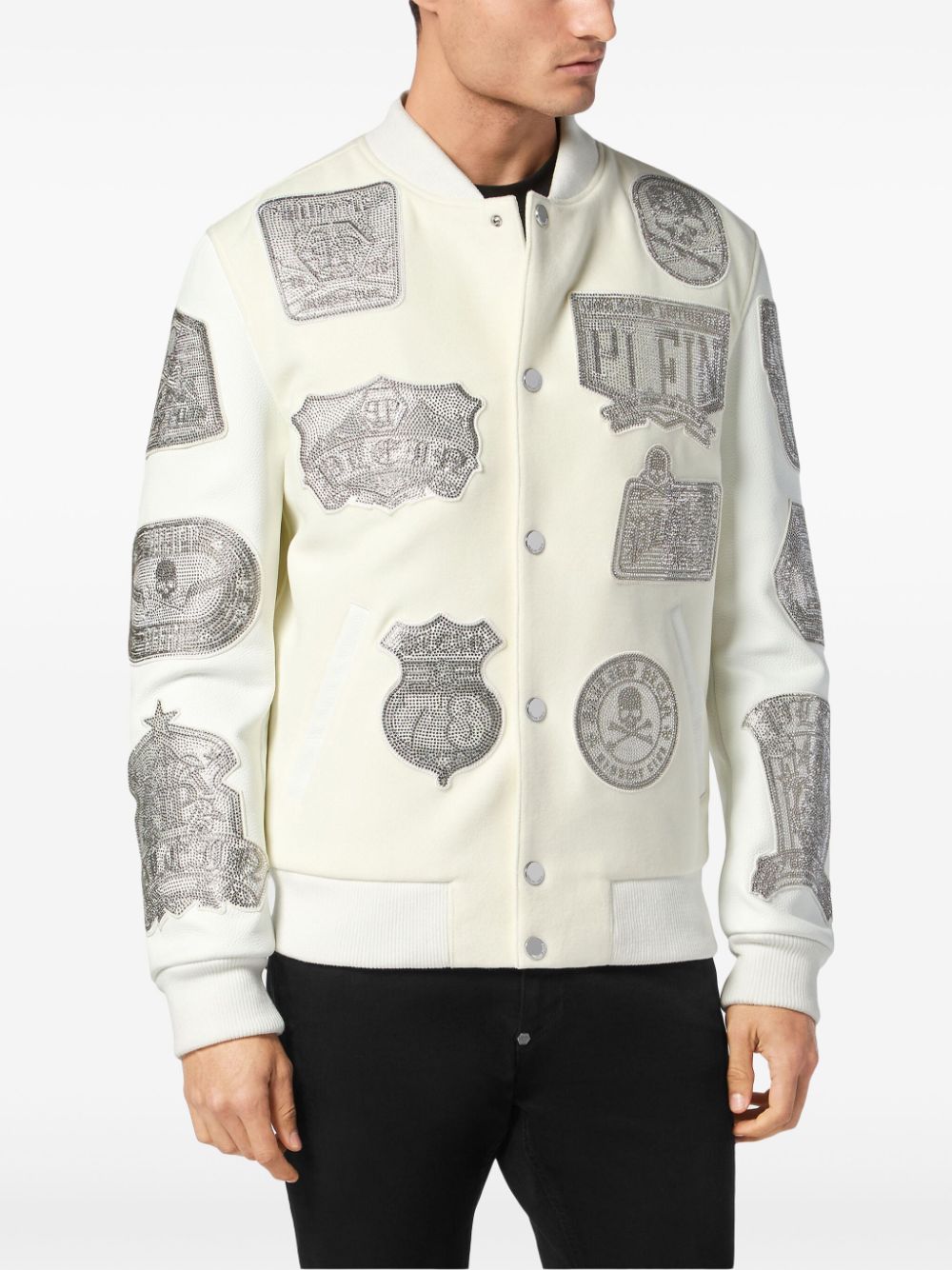 Philipp Plein Crystal College bomber jacket Men