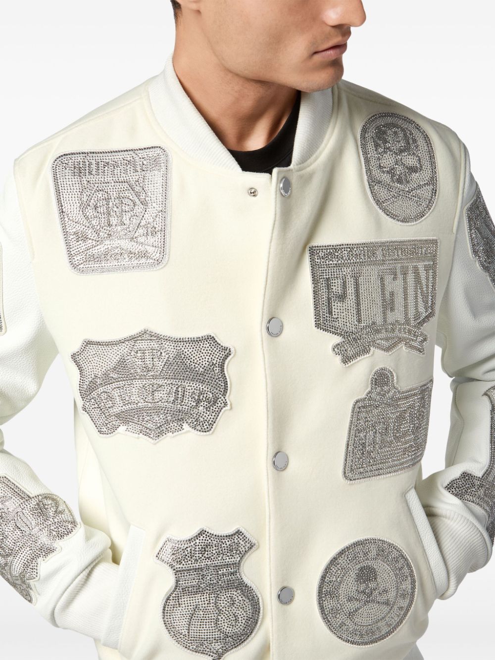 Philipp Plein Crystal College bomber jacket Men