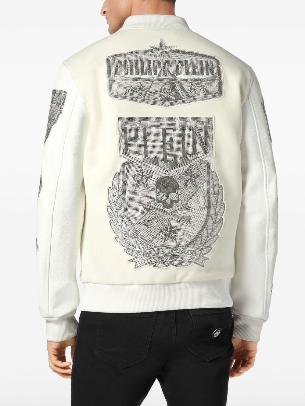 Philipp Plein Crystal College bomber jacket Men