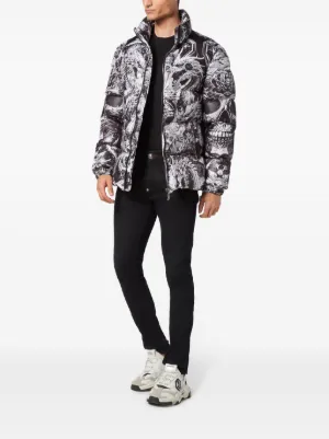 Philipp Plein パデッドジャケット Philipp Plein パデッド レザージャケット | ブラック | FARFETCH JP