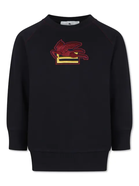 ETRO KIDS logo-embroidered cotton sweatshirt