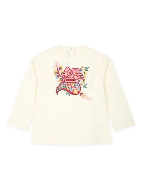 ETRO KIDS logo-embroidered cotton sweatshirt