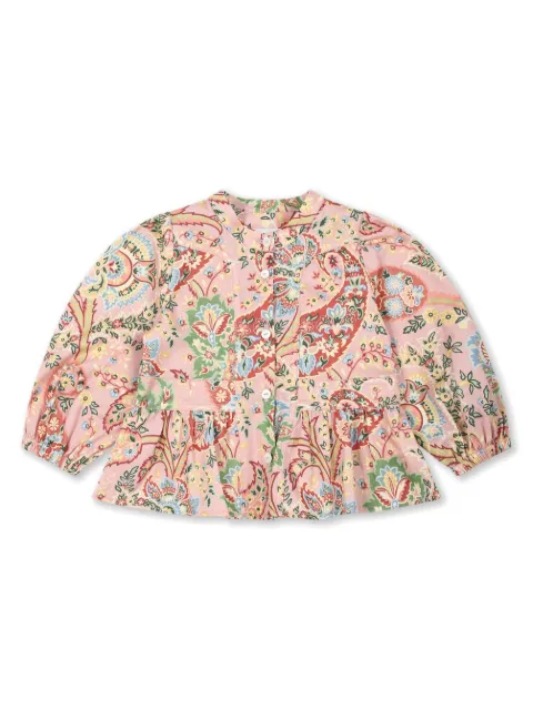 ETRO KIDS floral-print poplin shirt