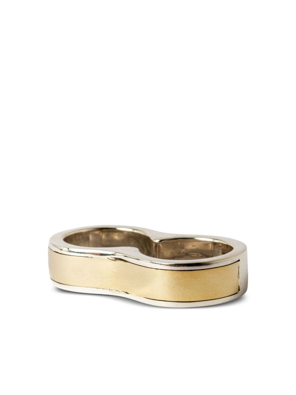 Parts of Four Contour Double sterling silver ring - Goud