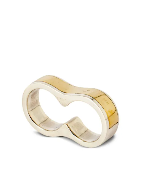 Parts of Four anillo Contour Double en plata de ley