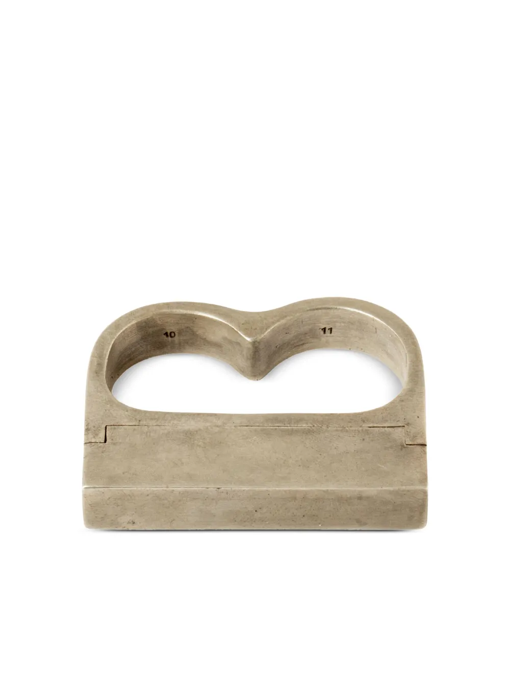 PARTS OF FOUR PLATE DOUBLE CUBOID RING 