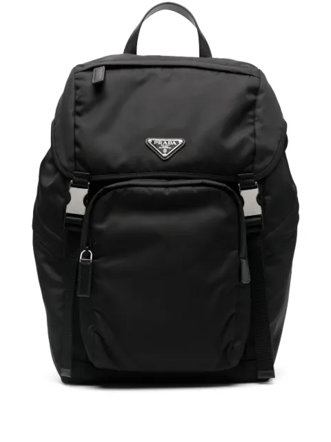 Prada triangle-logo backpack