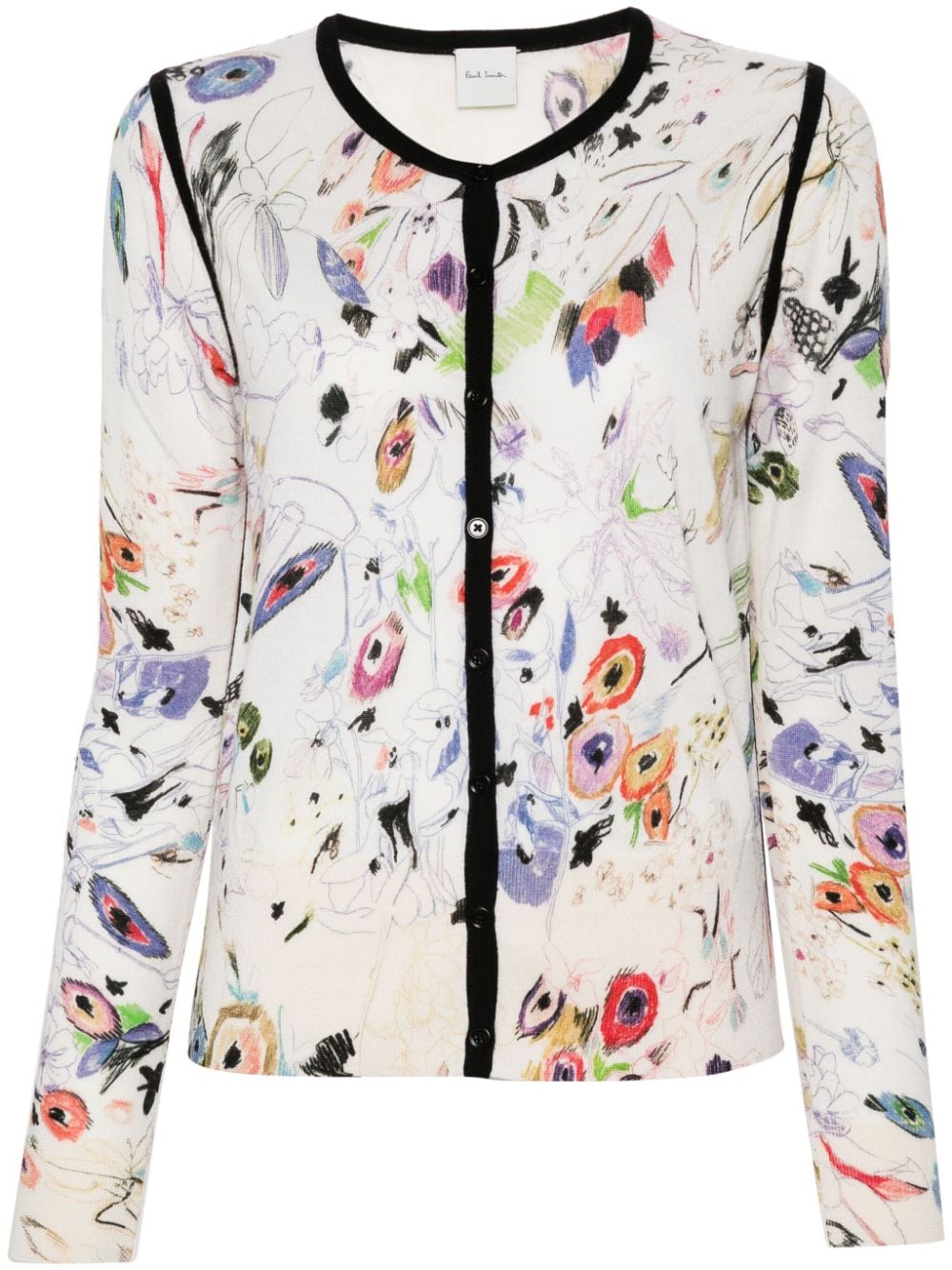 Paul Smith Wollen vest met print Wit