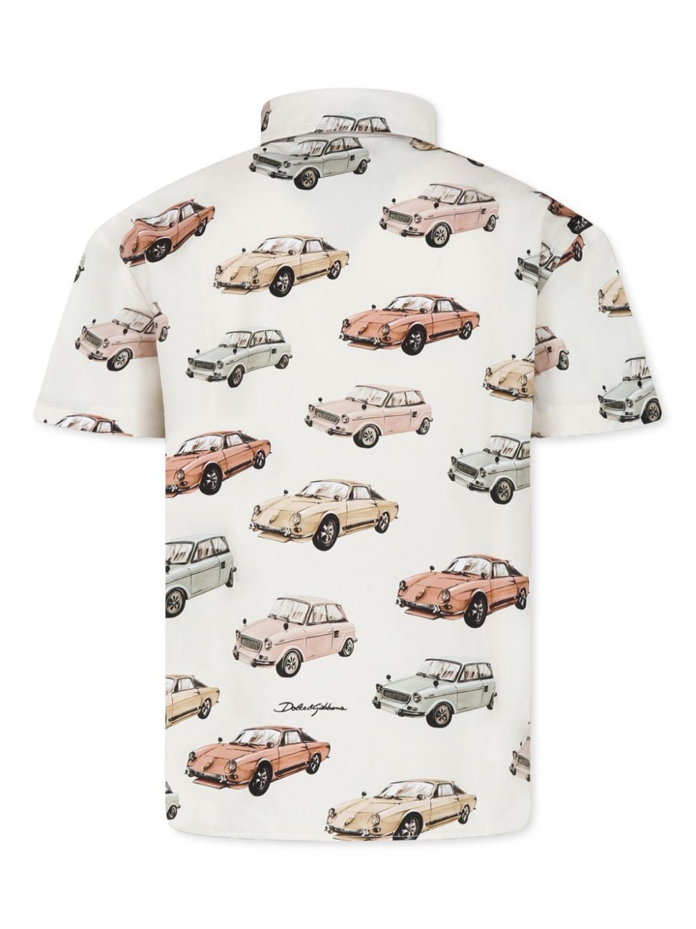 Dolce & Gabbana Kids car print short-sleeved shirt - Beige