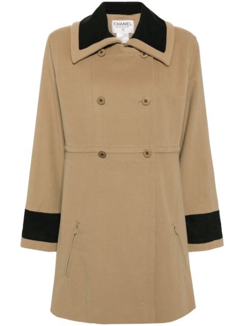 HOT SALE CHANEL 1998 wool double-breasted coat Women