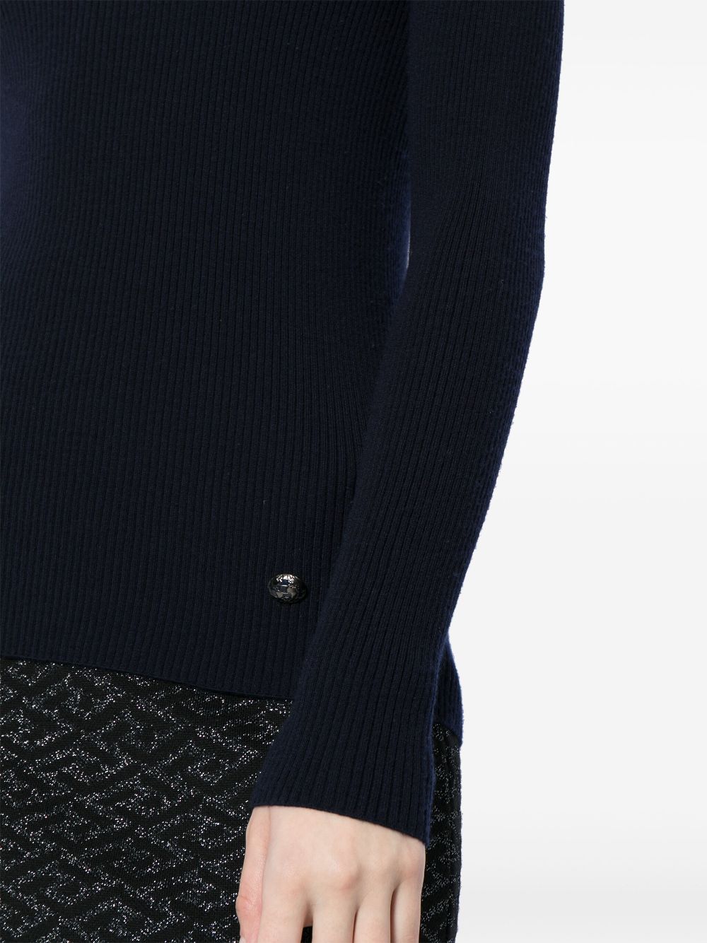 CHANEL 2000s ribbed wool-cashmere jumper Women