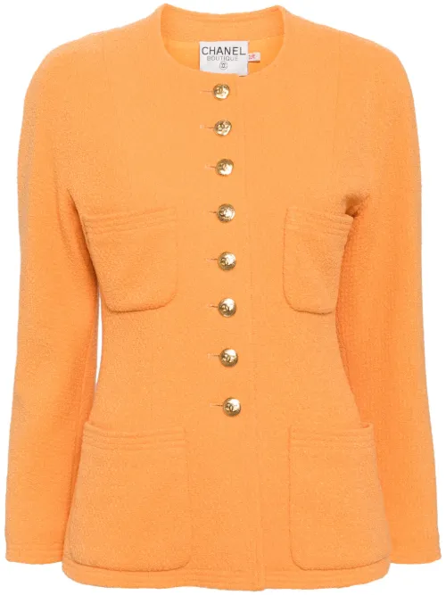 Veste boutonnée en tweed (années 2010) - CHANEL Pre-Owned - Modalova