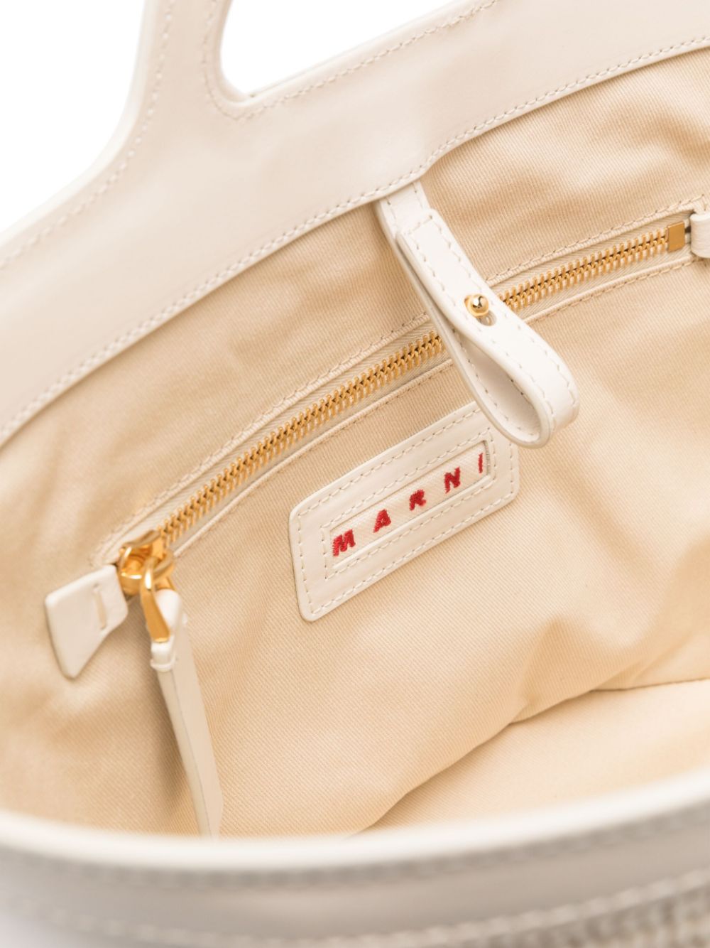 Marni logo-embroidered interwoven tote bag Women