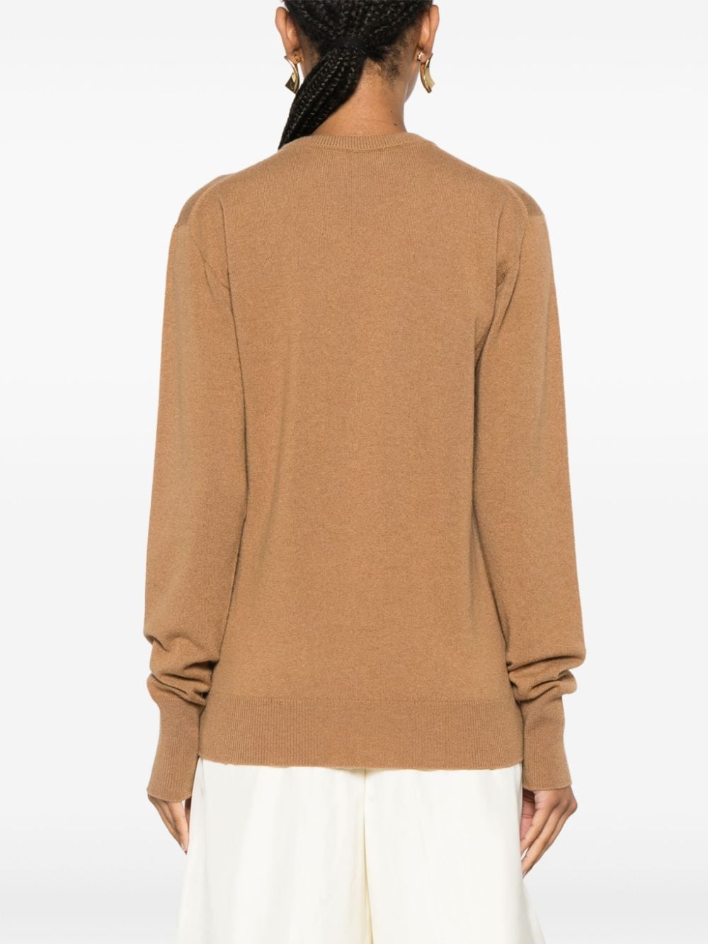 Shop Jil Sander Crew-neck Cashmere Jumper In Neutrals