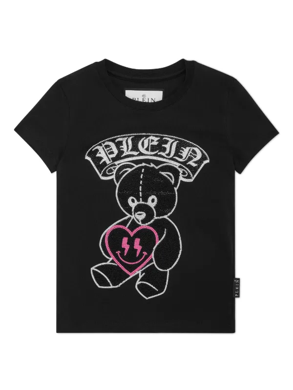 Philipp Plein Junior テディベア Tシャツ | ブラック | FARFETCH JP