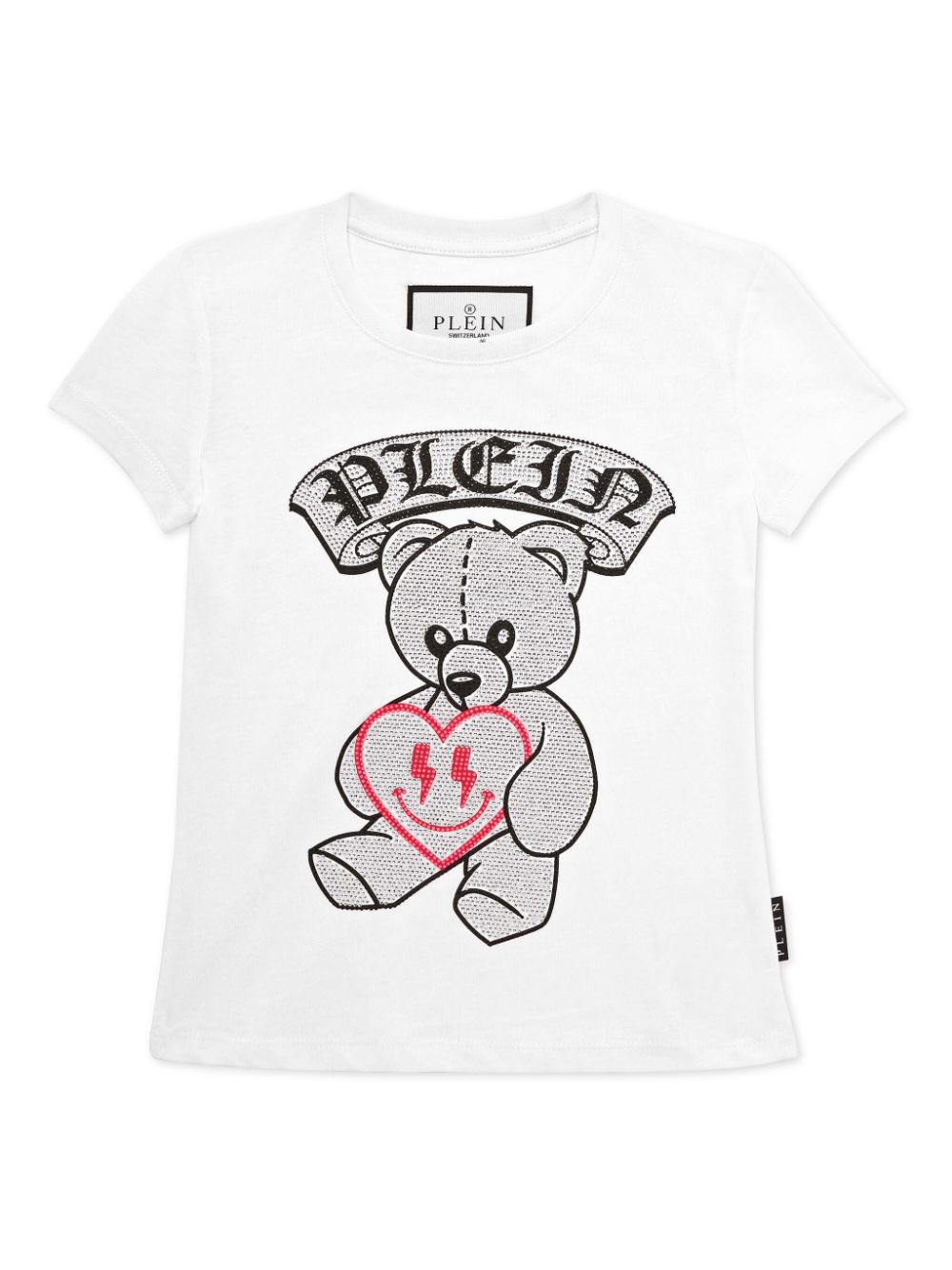 Philipp Plein Junior Teddy Bear-studded T-shirt - White