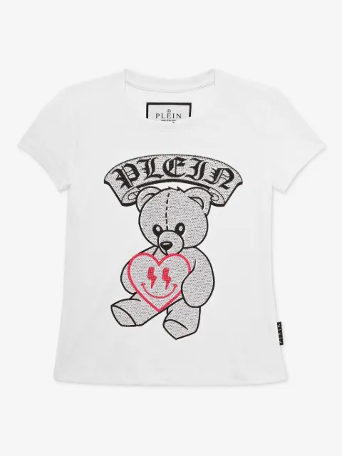 Philipp Plein Junior Teddy Bear-studded T-shirt